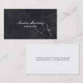 Zwarte marmer | Uitvoerend | Visitekaartje (Voorkant / Achterkant)