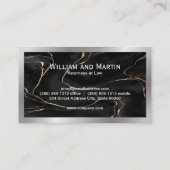 Zwarte marmer | Uitvoerend Visitekaartje (Achterkant)