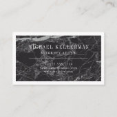 Zwarte marmer visitekaartje (Achterkant)