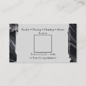 Zwarte marmer visitekaartje (Achterkant)