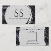 Zwarte marmer visitekaartje (Voorkant / Achterkant)