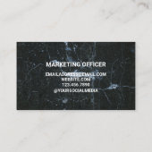 Zwarte marmer-Visitekaartje Visitekaartje (Achterkant)