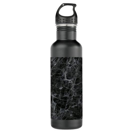 Zwarte marmer waterfles  (Voorkant)