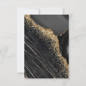 Zwarte marmer, wijnglas, ballonnen, pensionering kaart (Achterkant)