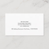 Zwarte marmer | Zwarte bakstenen muur Visitekaartje (Achterkant)