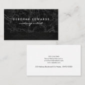 Zwarte marmer | Zwarte bakstenen muur Visitekaartje (Voorkant / Achterkant)