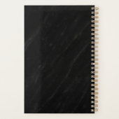 Zwarte marmeren bedrijfsweekplanner met merknaam planner (Achterkant)
