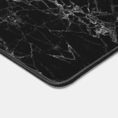 Zwarte Marmeren Elegante Monogram Eerste Letter va Bureaumat (Hoek)