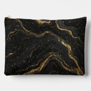 Zwarte marmeren gouden aders Luxe abstract Etui