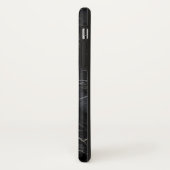 Zwarte Marmeren iPhone X Hoezen (Achterkant/links)