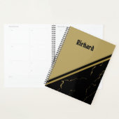 Zwarte marmeren persoonlijk planner (Display)