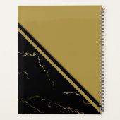 Zwarte marmeren persoonlijk planner (Achterkant)