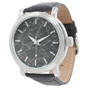 Zwarte Marmeren Plak Horloge