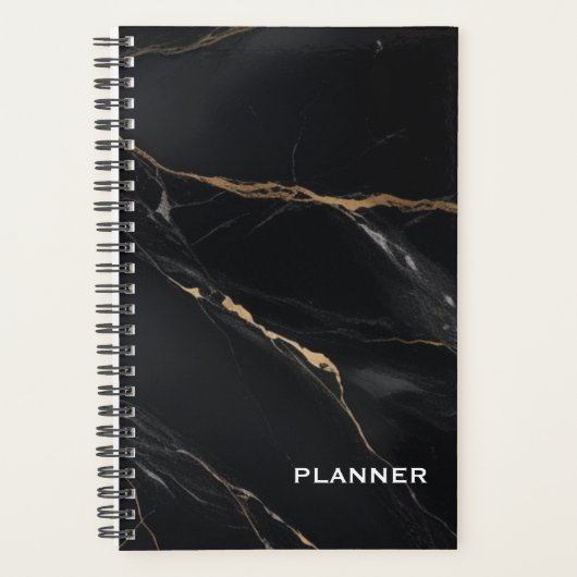 ZWARTE MARMEREN PLANNER (Voorkant)