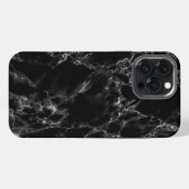 Zwarte marmeren steen - Elegant iPhone Hoesje (Achterkant horizontaal)