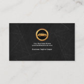 Zwarte marmergouden handschoenen voor professionel visitekaartje (Achterkant)