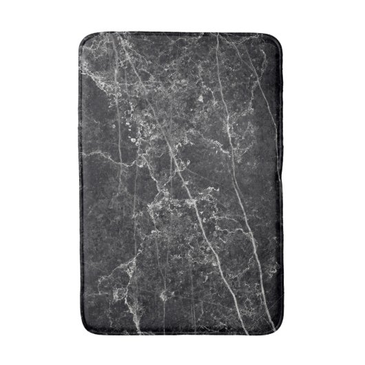 Zwarte marmertextuur badmat (Voorkant Verticaal)