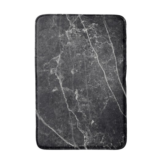 Zwarte marmertextuur badmat (Voorkant Verticaal)