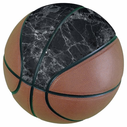 Zwarte marmertextuur basketbal (Schuin)
