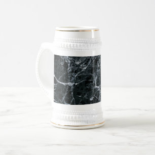 Zwarte marmertextuur bierpul