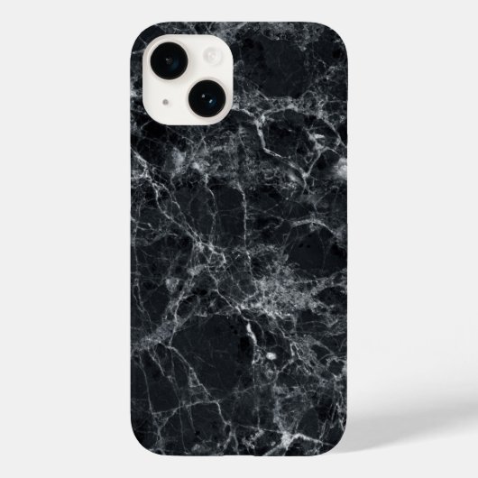 Zwarte marmertextuur Case-Mate iPhone case (Achterkant)