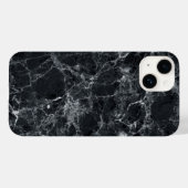 Zwarte marmertextuur Case-Mate iPhone case (Achterkant (horizontaal))