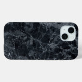 Zwarte marmertextuur Case-Mate iPhone case (Achterkant (horizontaal))