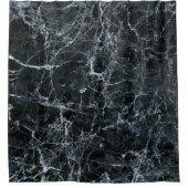 Zwarte marmertextuur douchegordijn (Voorkant)