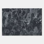 Zwarte marmertextuur inpakpapier vel (Voorkant 2)