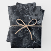 Zwarte marmertextuur inpakpapier vel (In situ)