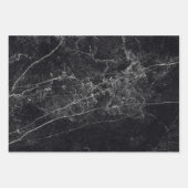 Zwarte marmertextuur inpakpapier vel (Voorkant 2)