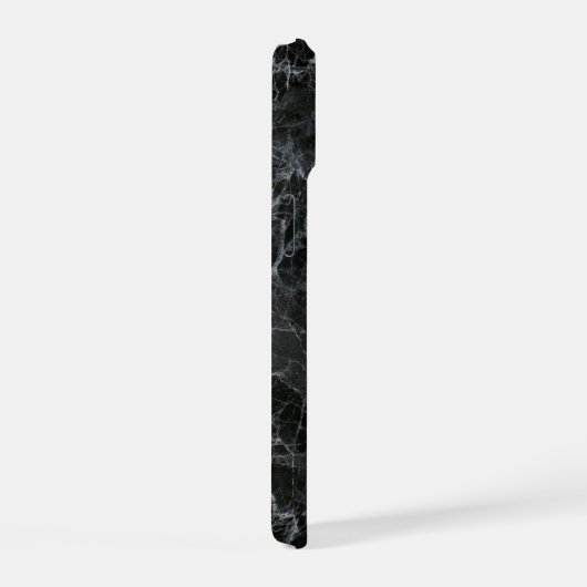 Zwarte marmertextuur iPhone 15 case (Rechterkant)
