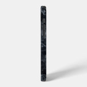 Zwarte marmertextuur iPhone hoesje (Linkerkant)