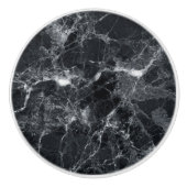 Zwarte marmertextuur keramische knop (Voorkant)