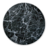 Zwarte marmertextuur keramische knop (Voorkant)