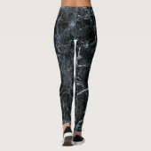 Zwarte marmertextuur leggings (Achterkant)