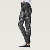 Zwarte marmertextuur leggings (Links)