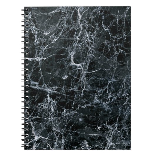 Zwarte marmertextuur notitieboek (Voorkant)