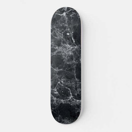 Zwarte marmertextuur persoonlijk skateboard (Voorkant)