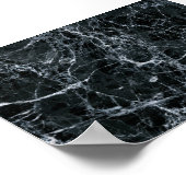 Zwarte marmertextuur poster (Hoek)