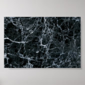 Zwarte marmertextuur poster (Voorkant)