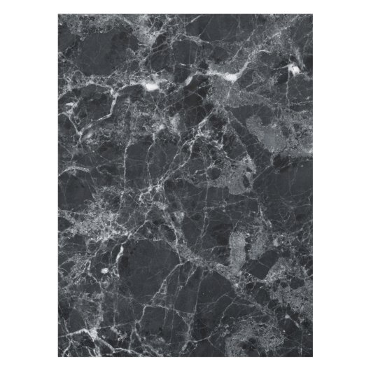 Zwarte marmertextuur tafelkleed (Voorkant)