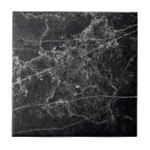 Zwarte marmertextuur tegeltje (Voorkant)