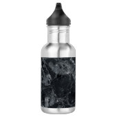 Zwarte marmertextuur waterfles  (Rechts)