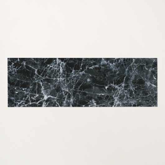 Zwarte marmertextuur yogamat (Achterkant (horizontaal))