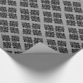 Zwarte Marokkaanse Damast Cadeaupapier (Hoek)
