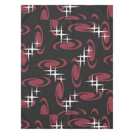 Zwarte maroon van de Stars Pattern Tafelkleed (Voorkant)