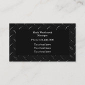 Zwarte-Masculinaire vormgeving voor wollen constru Visitekaartje (Achterkant)