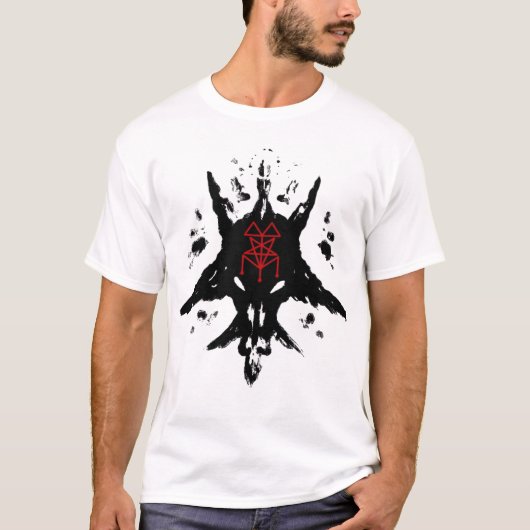Zwarte Massa Baphomet Inkblot/sigil T-shirt (Voorkant)