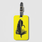 Zwarte Matuka-streamer, fly fishing, fly tying kun Bagagelabel (Voorkant (verticaal))